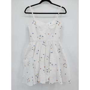 Milly Gemma Surfer-Print Coupé Sweetheart Dress White Size 2